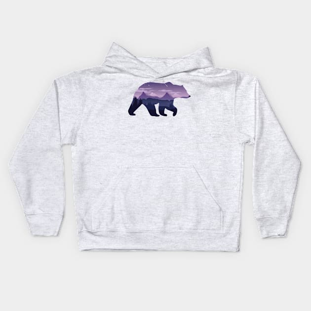 Bear Wonder Kids Hoodie by AmazingArtMandi